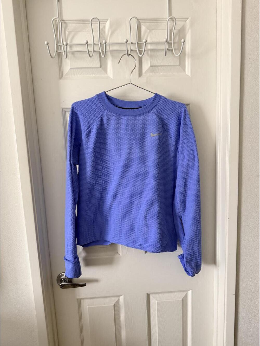 Cold Weather Nike Long Sleeve Dri-Fit Purple Athletic Shirt